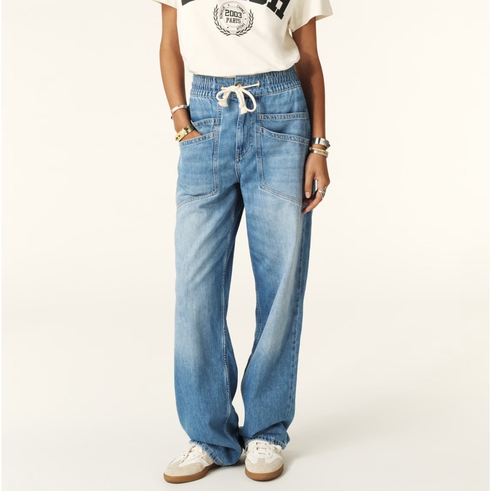 ba&sh Mima Drawstring Jeans, 36 UK